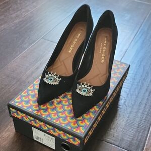 Kurt Geiger Black Embellished Women's Shoes